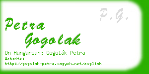 petra gogolak business card